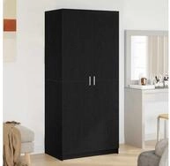 vidaXL Kleiderschrank Kleiderschrank mit T&uuml;r Schwarz Eichen-Optik 80 x 50,5 x...