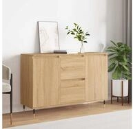 vidaXL Sideboard vidaXL Sideboard Sonoma-Eiche 101,5x35x70 cm Holzwerkstoff