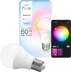 Philips Hue LED-Leuchtmittel Essential White & Color Ambiance smarte Lampe,...