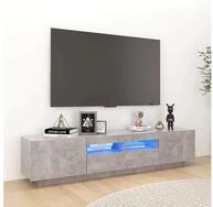 vidaXL TV-Board vidaXL TV-Schrank mit LED-Leuchten Betongrau 180x35x40 cm