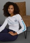 KangaROOS Langarmshirt lang&auml;rmelig, sehr figurbetont, mit Logodruck, aus...
