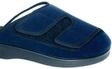 Pantoffel, Herren, Gr. 44, blau (marine), Textil, Schuhe Pantoffel