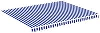 vidaXL Markise Markisenbespannung Blau und Wei&szlig; 4,5x3,5 m