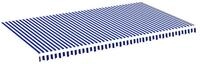 vidaXL Markise Markisenbespannung Blau und Wei&szlig; 6x3,5 m