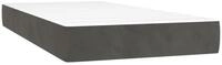 Boxspringmatratze Taschenfederkernmatratze Mittel Dunkelgrau 80x200x20 cm Samt,