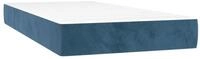 Boxspringmatratze Taschenfederkernmatratze Mittel Dunkelblau 100x200x20 cm Samt,