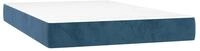 Boxspringmatratze Taschenfederkernmatratze Mittel Dunkelblau 120x220x20 cm Samt,