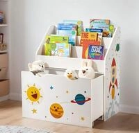 SONGMICS Spielzeugtruhe B&uuml;cherregal f&uuml;r Kinder, Kinderregal, mit Kippschutz,...