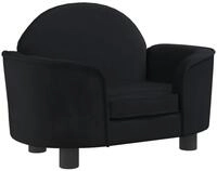 vidaXL Tierbett, Hundebett Schwarz 66x40x45 cm Samt