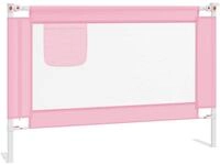 vidaXL Bettschutzgitter, Kleinkind-Bettschutzgitter Rosa 100x25 cm Stoff