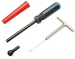 BGS technic Rollenbock BGS Reifenventil-Einziehwerkzeugsatz 4 teilig bunt