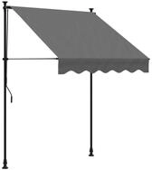 vidaXL Markise Sonnenschutz Einziehbar Anthrazit 150x150 cm Stoff und Stahl
