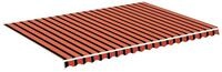 vidaXL Markise Markisenbespannung Orange und Braun 5x3,5 m