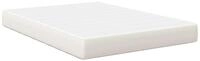 vidaXL Bett Bettmatratze mit Matratze Creme 140 x 200 cm Stoff (1-tlg)