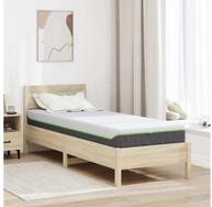 vidaXL Matratze, Decken, Spannbetttuch, Matratze Wei&szlig; und Grau 80 x 200 cm