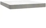 Boxspringmatratze Taschenfederkernmatratze Mittel Hellgrau 160x220x20 cm Samt,