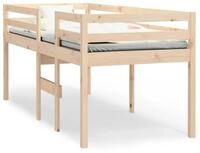 vidaXL Hochbett Etagenbett 75x190 cm Massivholz Kiefer