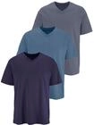 T-Shirt H.I.S "mit V-Ausschnitt, V-neck, Unterziehshirt", Herren, Gr. 4/S, blau