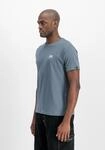 Rundhalsshirt ALPHA INDUSTRIES "BASIC T SMALL LOGO", Herren, Gr. S, blau (denim
