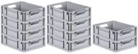 PROREGAL&reg; Stapelbox SparSet Eurobox NextGen Economy/geschlossen, Grau, 3-16...