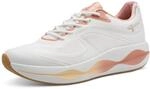 Plateausneaker TAMARIS "VITALA", Damen, Gr. 36, wei&szlig; (wei&szlig; kombiniert), Synthetik,