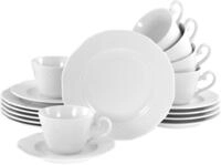 CreaTable Kaffeeservice Arianne Weiss, Service 18-tlg. (18-tlg), 6 Personen,