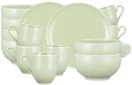 Geschirr-Set SELTMANN WEIDEN "Fr&uuml;hst&uuml;cks-Set Amina 18er Set", gr&uuml;n (seladon), 18,