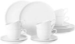 Geschirr-Set SELTMANN WEIDEN "Kaffeeservice Terra 18er Set", wei&szlig;, 18, Porzellan,