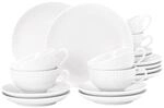 Geschirr-Set SELTMANN WEIDEN "Teeservice Amina 18er Set", wei&szlig;, 18, Porzellan,
