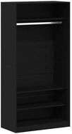 vidaXL Kleiderschrank Kleiderschrank mit Regal Schwarz Eichen-Optik 100 x 50 x 200 cm