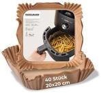 FACKELMANN Backpapier f&uuml;r Hei&szlig;luftfritteuse, Einweg, &ouml;l- & wasserfest
