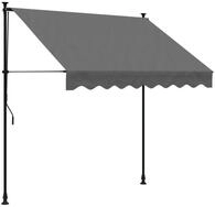 vidaXL Markise Sonnenschutz Einziehbar Anthrazit 200x150 cm Stoff und Stahl