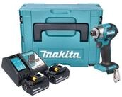 Makita Akku-Schlagschrauber DTD 173 RGJ 18 V 180 Nm 1/4&ldquo; Brushless + 2x Akku...