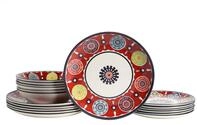 CreaTable Teller-Set Sumaya, Teller Set 18-tlg (18-tlg), 6 Personen, Steingut,