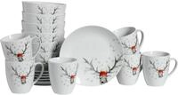 CreaTable Fr&uuml;hst&uuml;cks-Geschirrset Hirsch, Fr&uuml;hst&uuml;cksset 18-tlg (18-tlg), 6