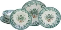 CreaTable Teller-Set Weihnachten Gr&uuml;n, Teller Set 12-tlg (12-tlg), 4 Personen,