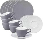 Geschirr-Set SELTMANN WEIDEN "Kaffeeservice Life Fashion 18er Set", grau (elegant
