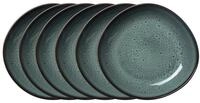 like. by Villeroy & Boch Geschirr-Set Lave gris Schale flach klein 22 cm Set6,