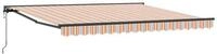 vidaXL Markise Einziehbare Markise Blau und Orange 400 x 300 cm