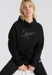 PUMA Kapuzensweatshirt ESS SCRIPT COMFORT HOODIE FL mit K&auml;ngurutasche, mit