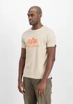 T-Shirt ALPHA INDUSTRIES "Basic T-Shirt BL", Herren, Gr. S, beige (organic beige),