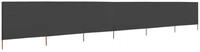 vidaXL Sonnensegel, 6-teiliges Windschutzgewebe 800 x 120 cm Anthrazit