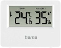 Hama Thermometer und Hygrometer Ebro, digital, f&uuml;r innen oder au&szlig;en, Wei&szlig;