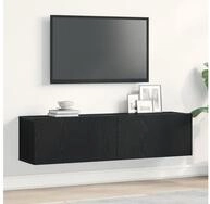 vidaXL TV-Schrank TV-Schrank Schwarz Eichen-Optik 120x30x30,5 cm Holzwerkstoff
