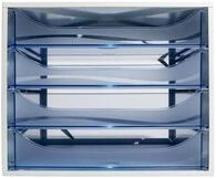 EXACOMPTA Schubladenbox ECOBOX Schubladenbox mit 4 Schubladen - Eisblau - 228610D,