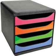 EXACOMPTA Briefablage Schubladenbox Exacompta 310498D DIN A4+ - sortiert (1-St)