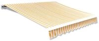 vidaXL Markise 4 x 3 m Markisenbespannung Canvas Sonnenblumengelb Wei&szlig; 4x3 m...