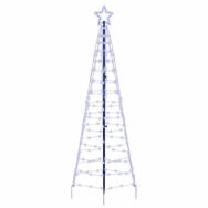 vidaXL K&uuml;nstlicher Weihnachtsbaum, LED Weihnachtsbaum mit Erdspie&szlig;en Blau 250...