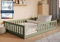 Kids Collective Kinderbett Bodenbett Bett mit Rausfallschutz & Lattenrost...