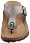 Zehentrenner TAMARIS "CORRA", Damen, Gr. 38, silber (anthrazit), Lederimitat,